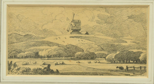 John Varley (1788-1842) – Landscape with Windmill