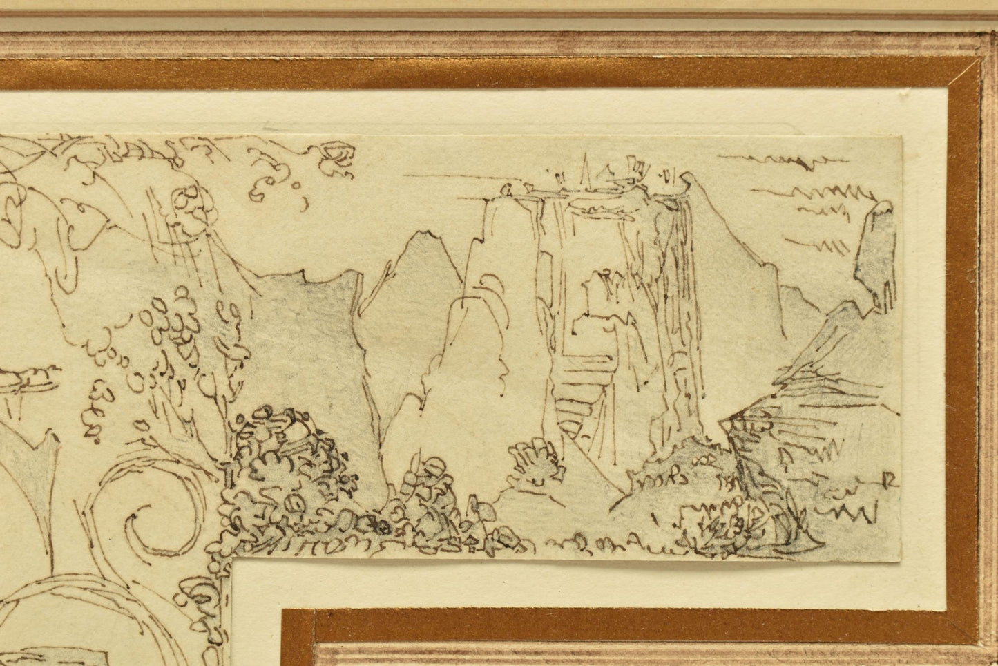 Circle of William Pitts (1790-1840) – RARE: Horn Blowing Nymph/Satyr transformed into letter G