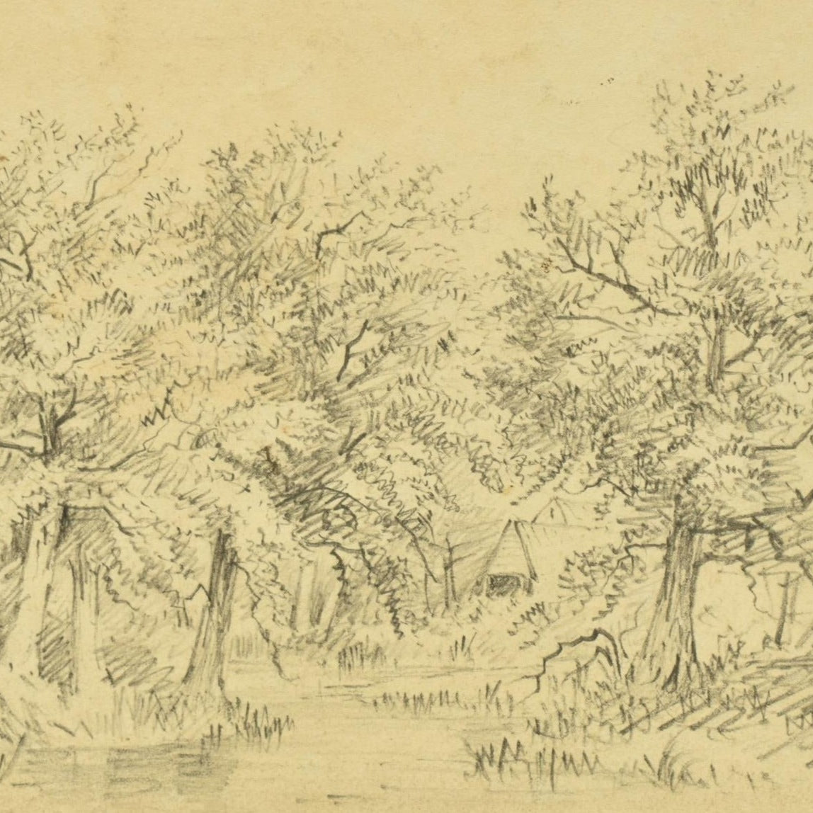 Patrick Nasmyth (1787-1831)  – Trees on Riverbank