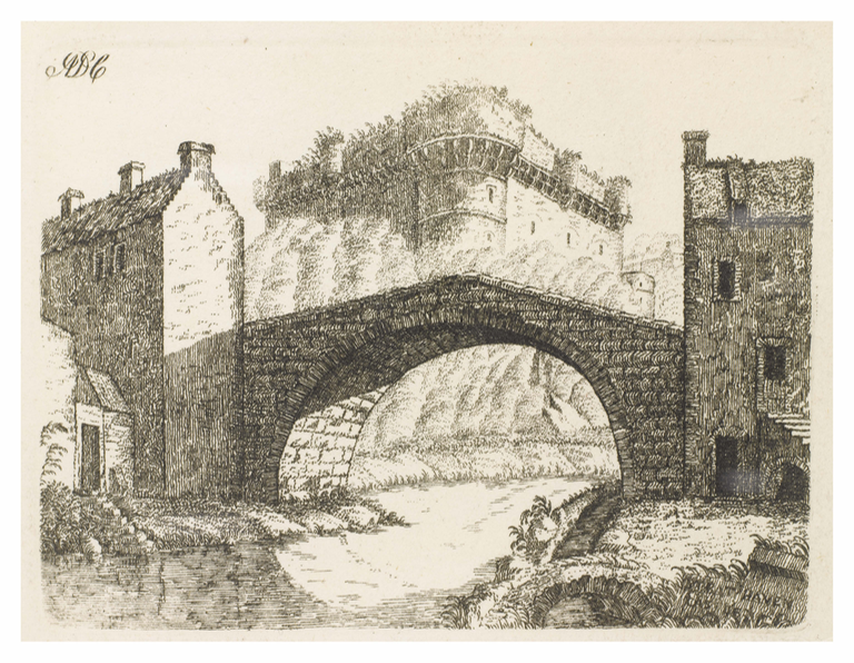 Style of Francis Nicholson (1753-1844) Strathaven Castle Scotland, Sketch, English School