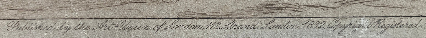 Robert Walker Macbeth (1848-1910) rare etching – Late for Ferry Boat, King's Lynn, Norfolk