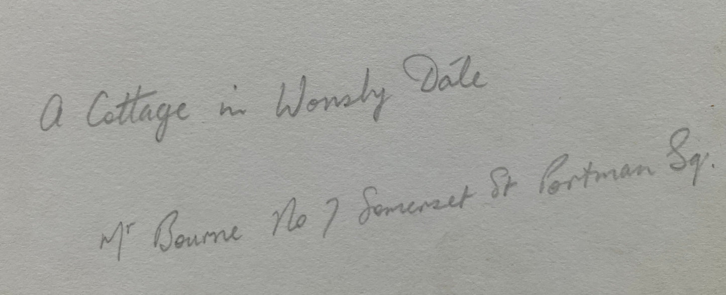 Att. James Bourne, Wensleydale Cottage and Ridges, Yorkshire Dales, Pennines –  c.1800 watercolour