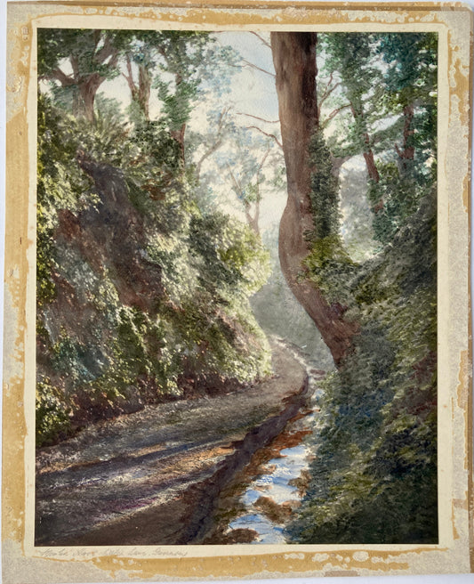 Water Lane, Moulin Huet, Guernsey – manner of John Everett Millais ~