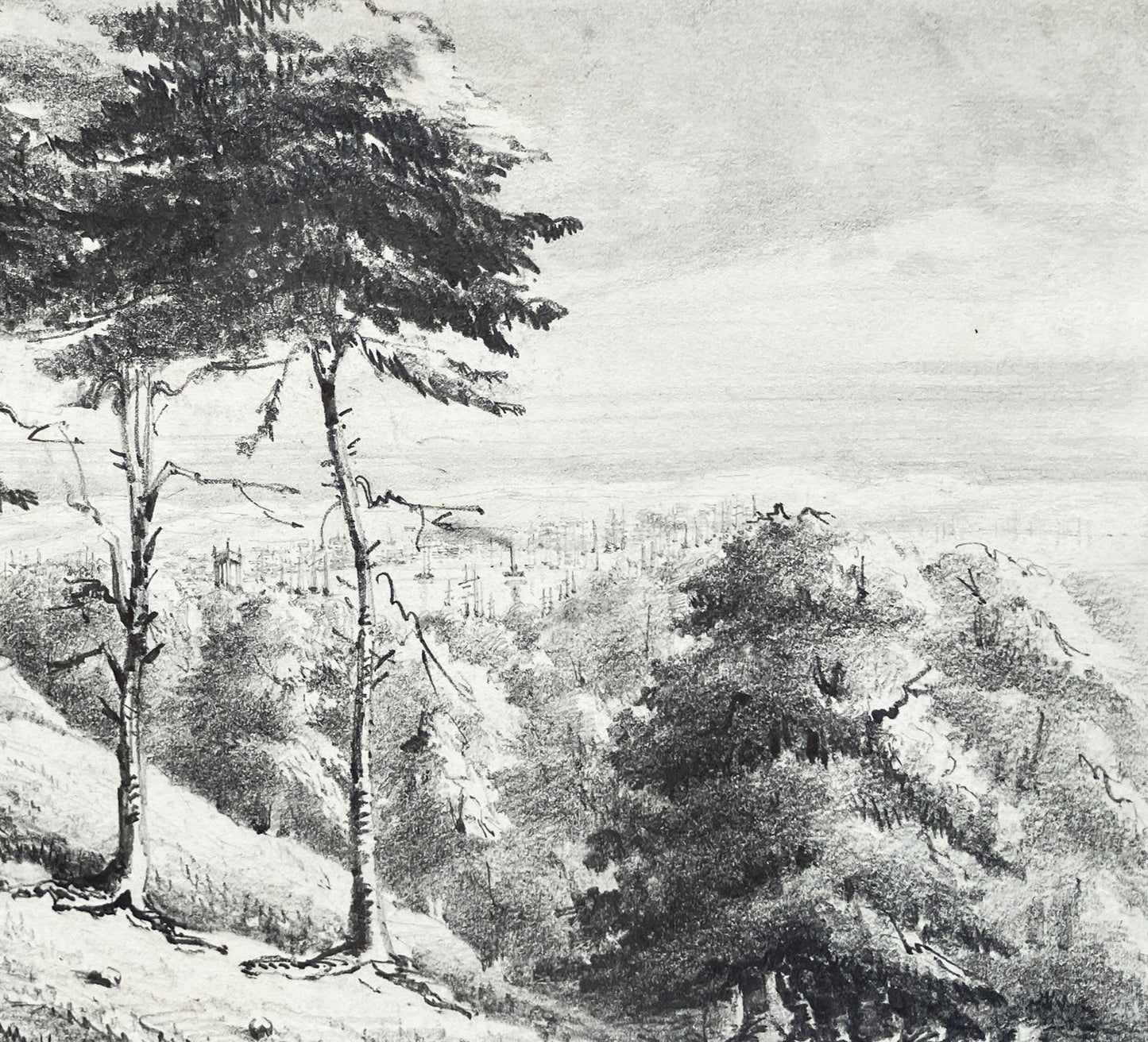 19th Century British School – Wooded River Estuary