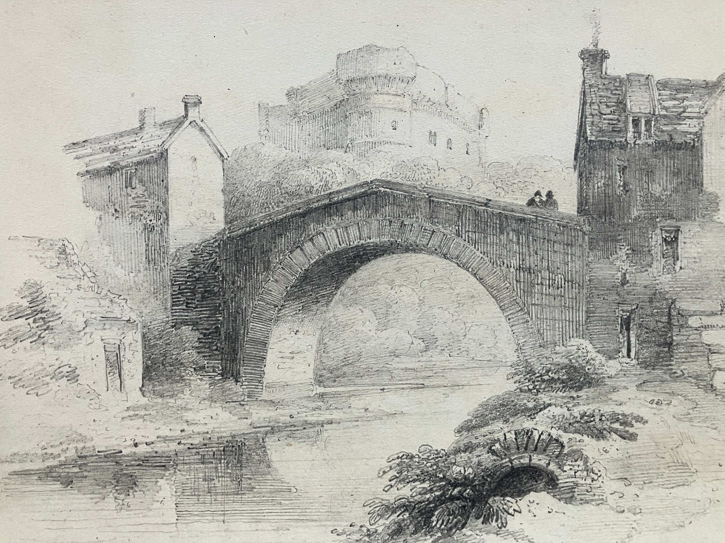 Style of Francis Nicholson (1753-1844) Strathaven Castle Scotland, Sketch, English School