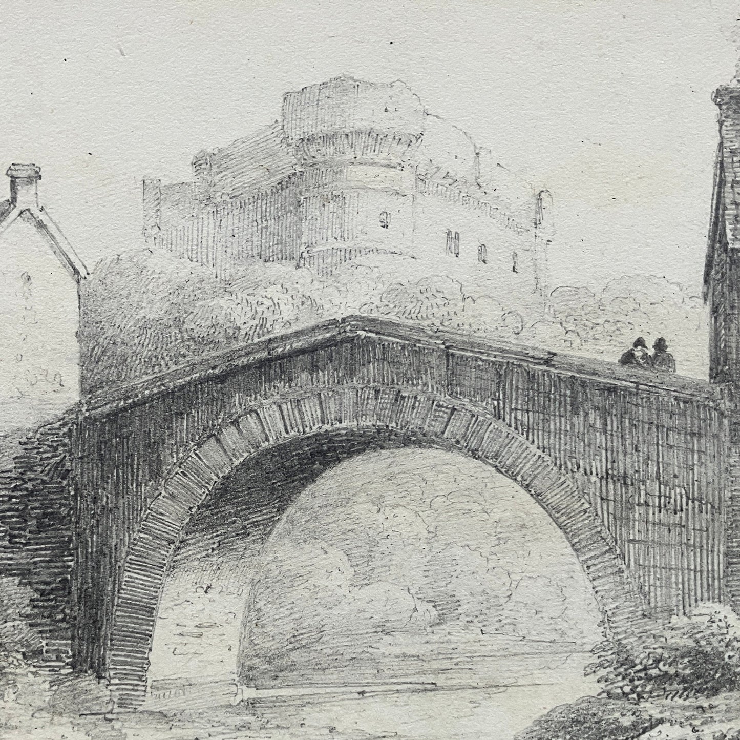 Style of Francis Nicholson (1753-1844) Strathaven Castle Scotland, Sketch, English School
