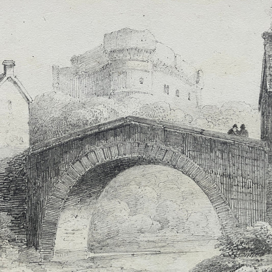 Style of Francis Nicholson (1753-1844) Strathaven Castle Scotland, Sketch, English School