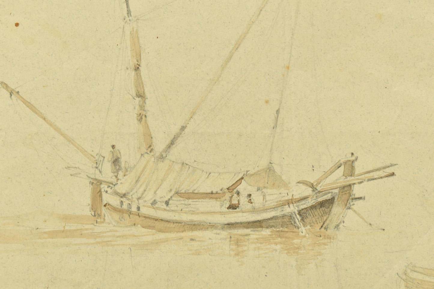 Circle of George Chinnery (1774-1852) – Sampans on Water, Macau, circa 1836