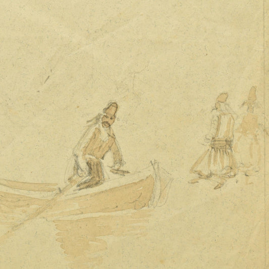 Circle of George Chinnery (1774-1852) – Sampans on Water, Macau, circa 1836