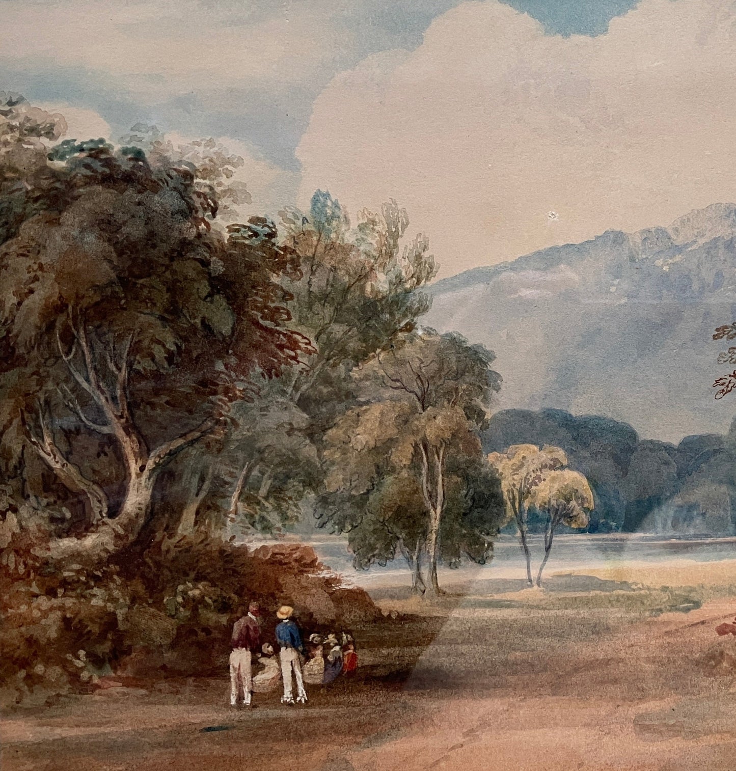Henry Edridge (1769-1821) watercolour  – Walk to the Mountain Lake